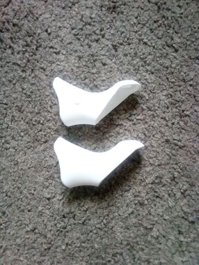 2pcs Road Bicycle Shifter Brake Lever Hood - White